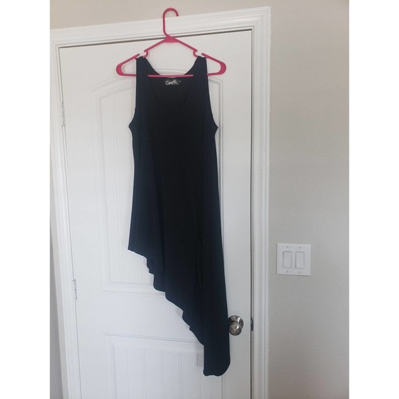 Symbli Made in can Black A-Line Mid Length Dress One-Piece SZ 10 - Picture 1 of 5